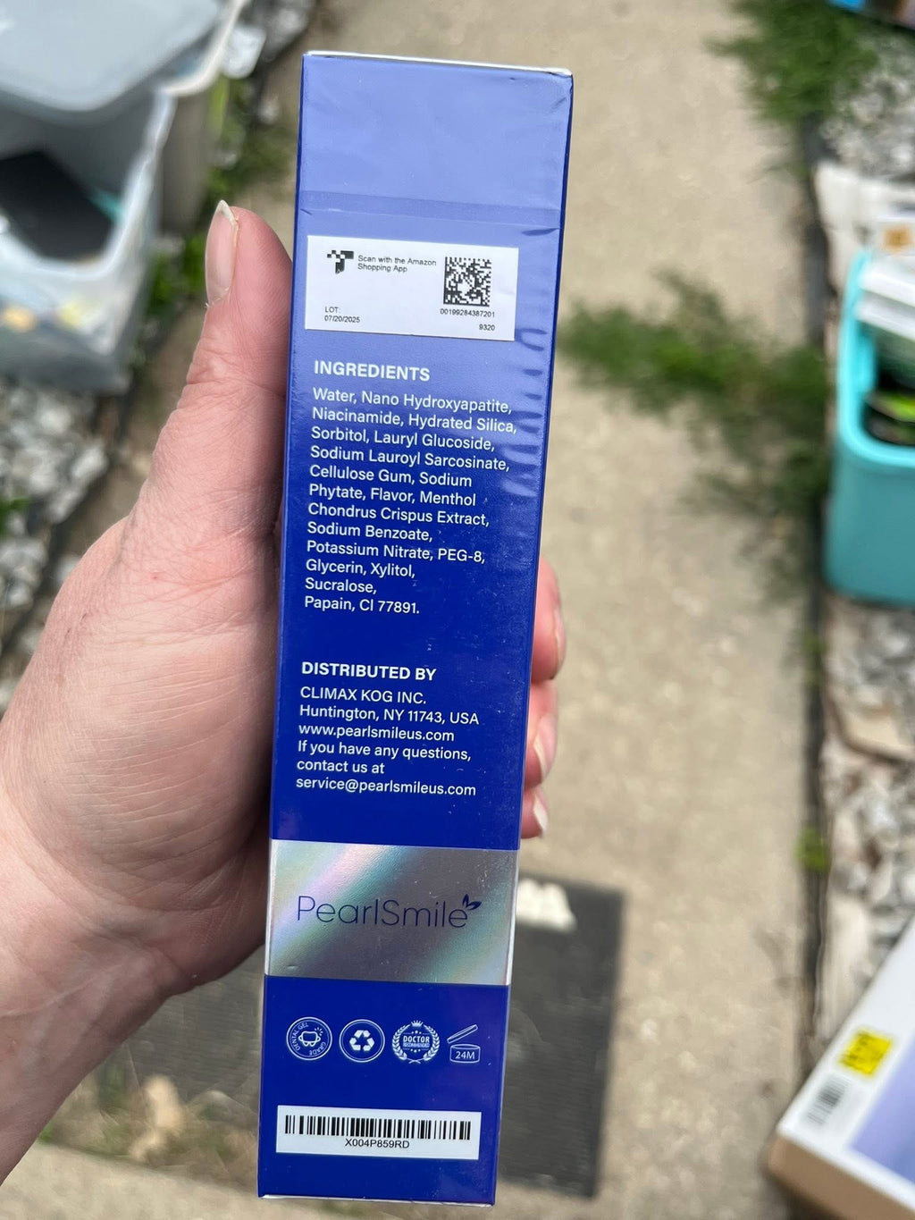 PearlSmile Niacinamide Hydroxyapatite Whitening Toothpaste