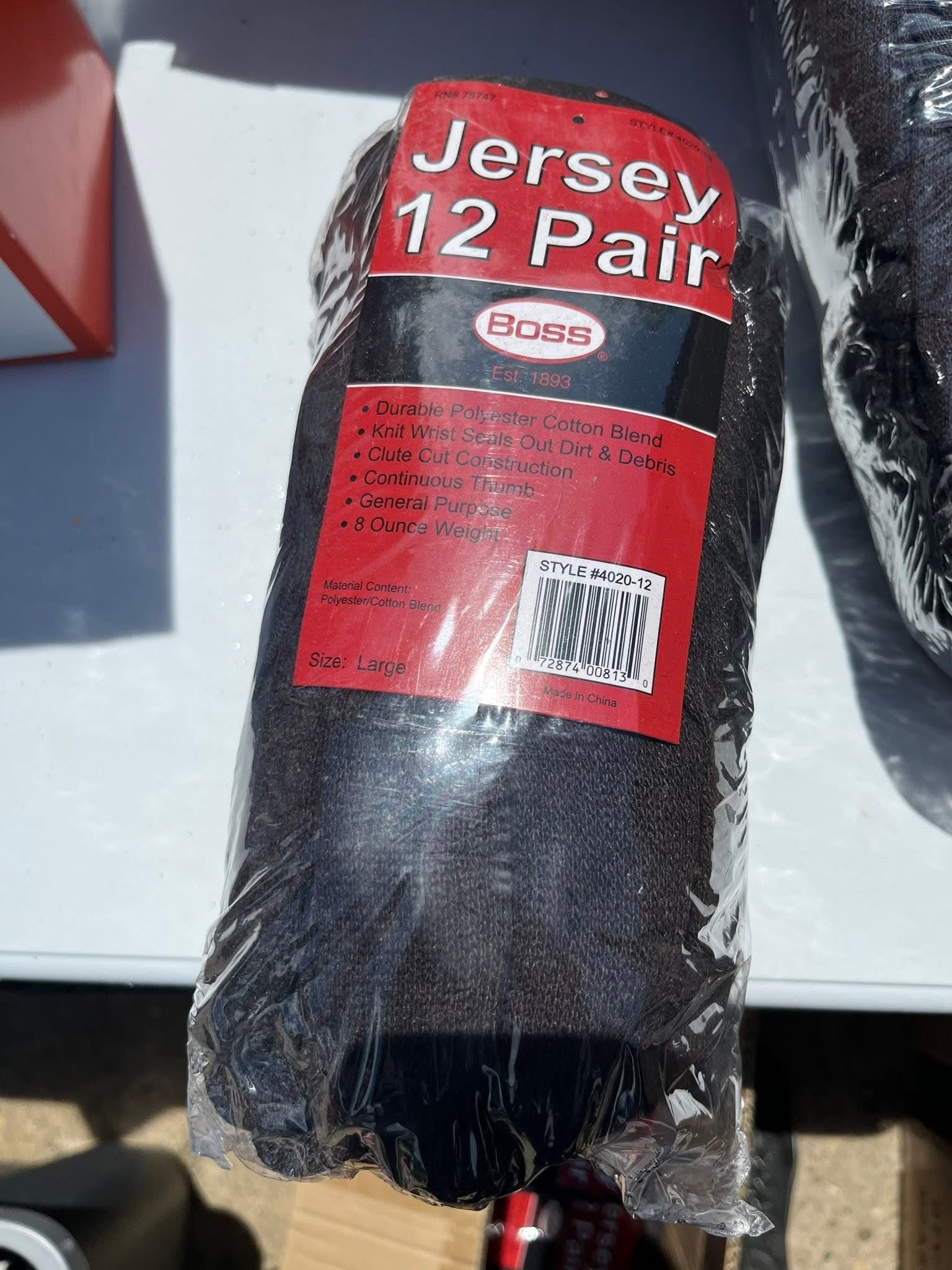 Men's Brown Jersey Knit General Purpose Work gloves 12-Pack