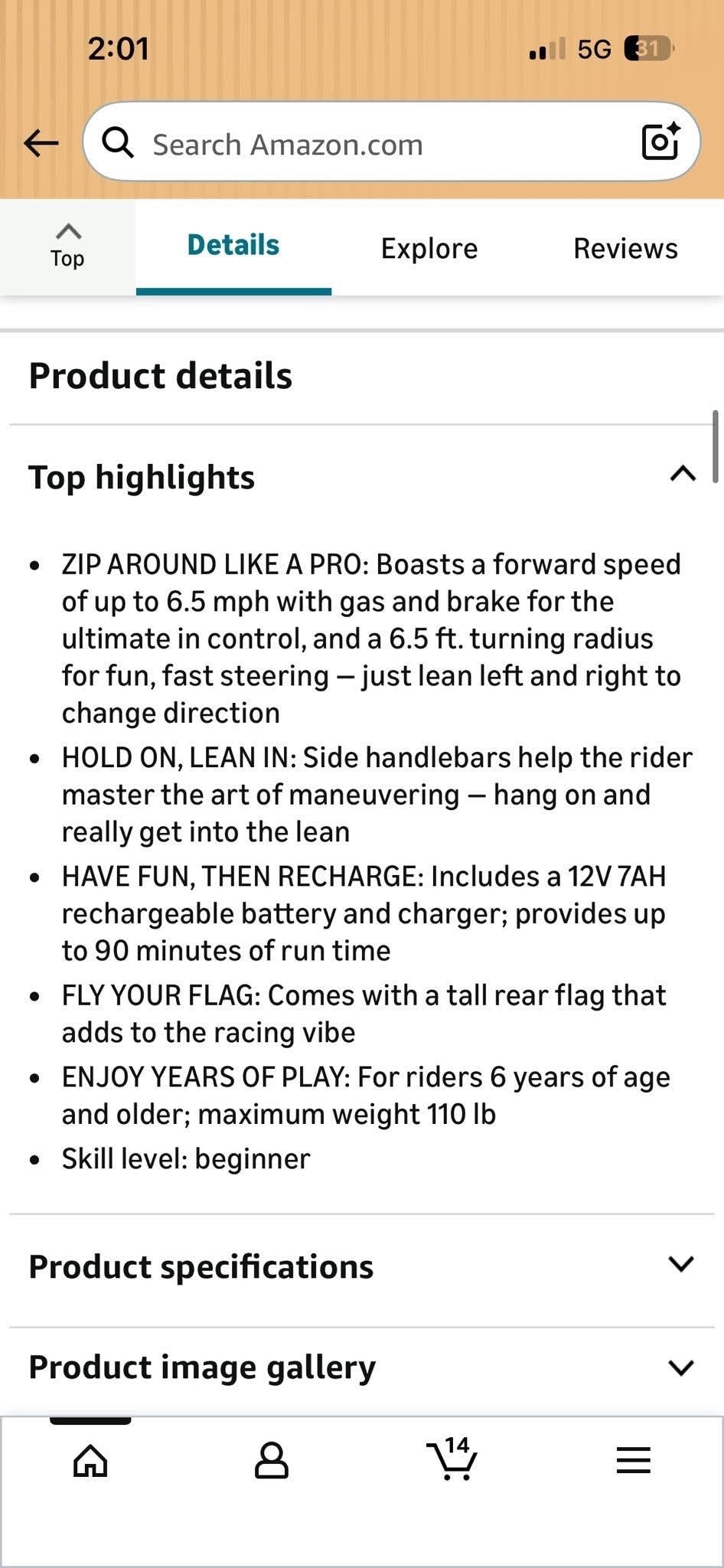 Nighthawk Electric Ride On
