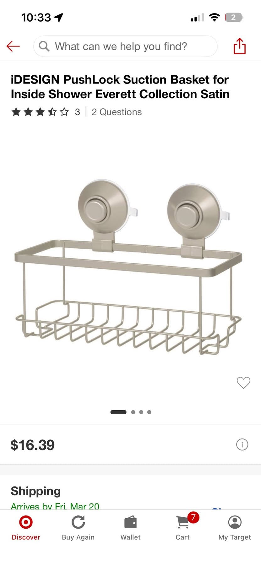 Shower Suction Basket