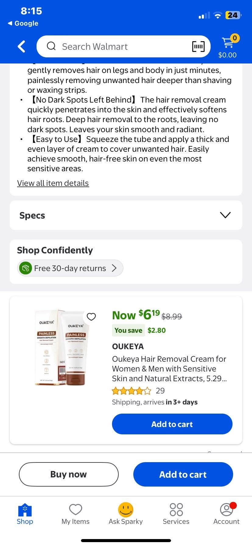 2pk Hair Removable Cream