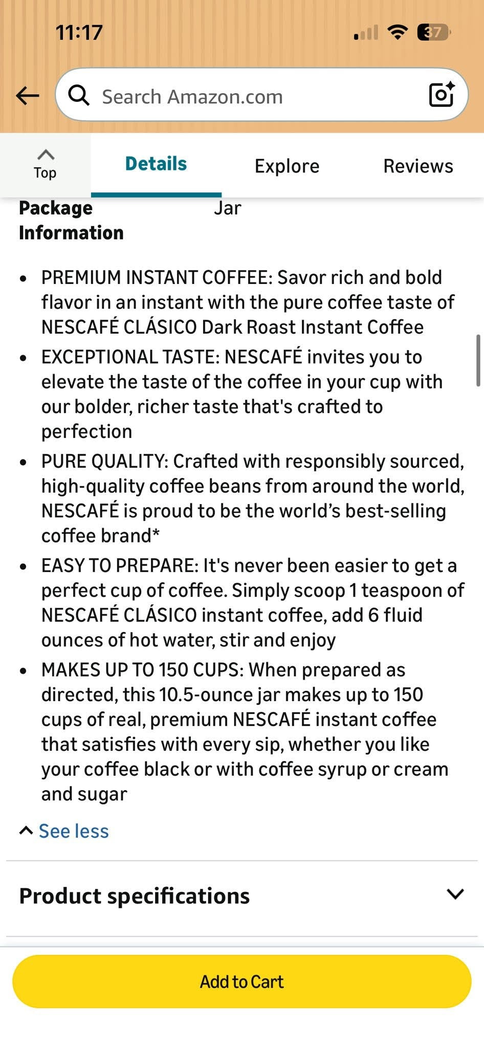 NESCAFÉ CLÁSICO Instant Coffee