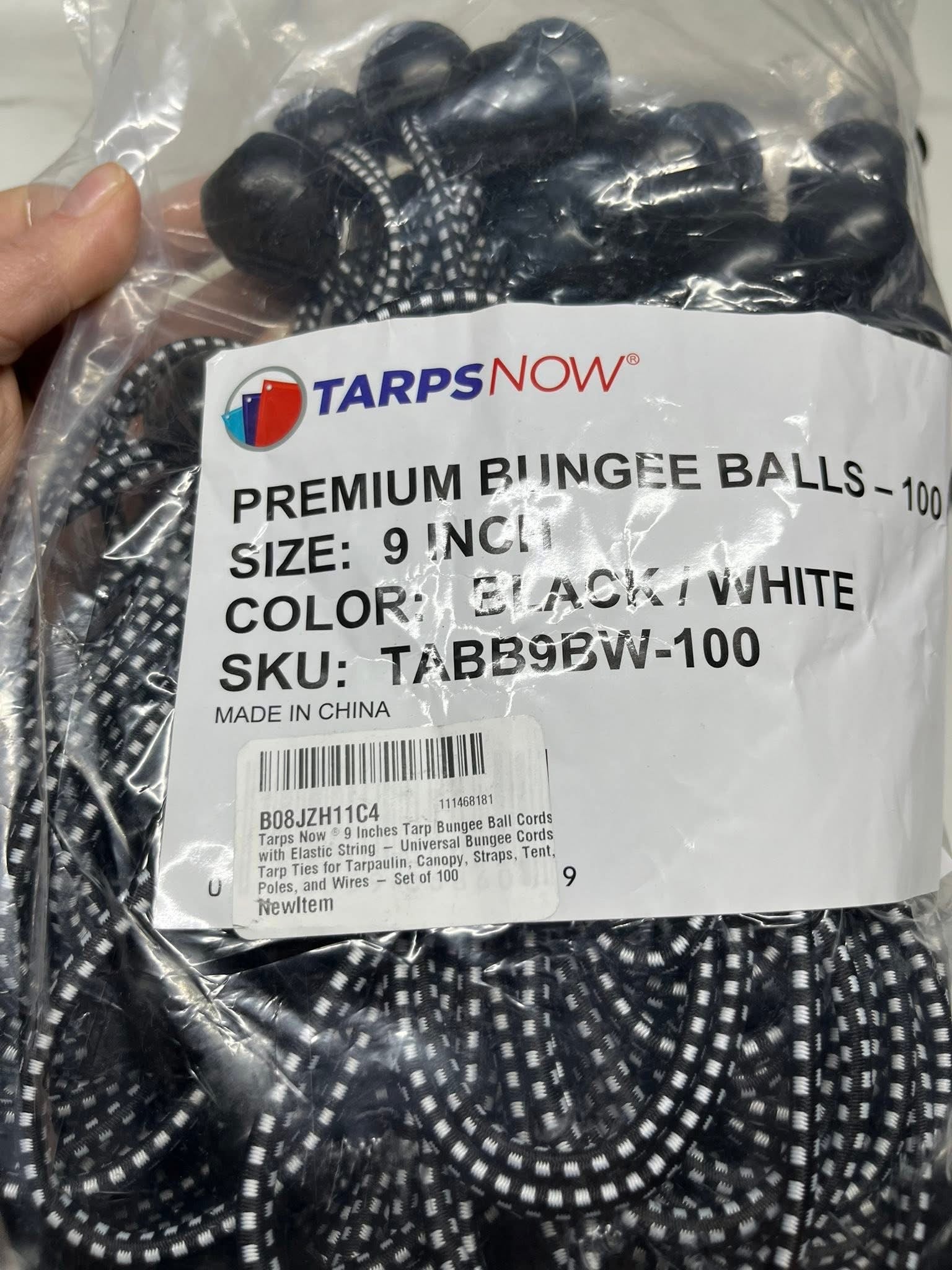 9in Tarp Bungee Ball Cords