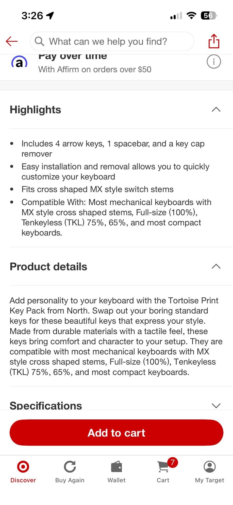 Tortoise Accent Key Cap Pack