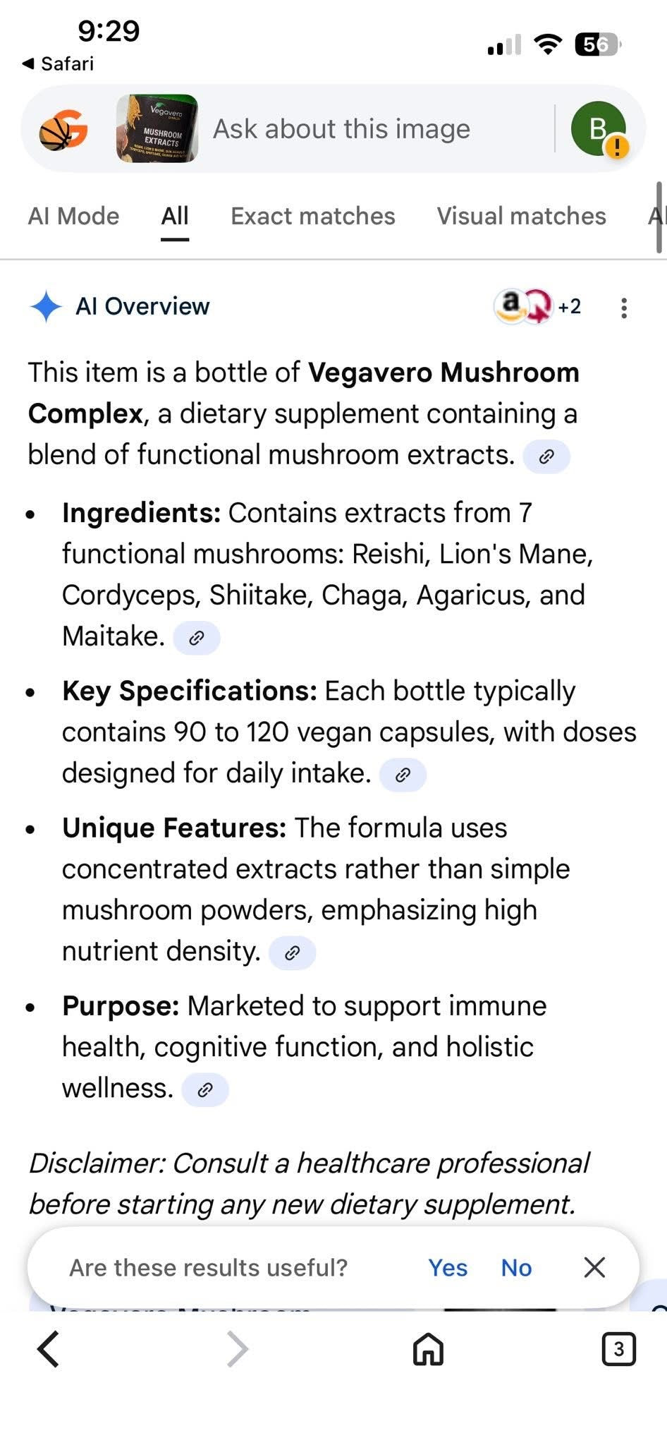 Mushroom Extracts (90 capsules)