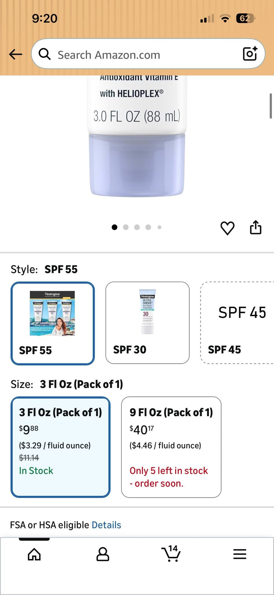 Neutrogena Ultra Sheer Dry-Touch Sunscreen For Face & Body