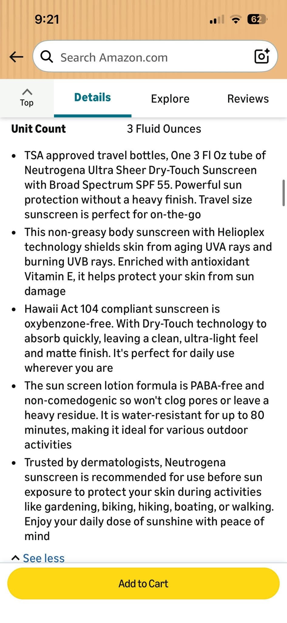 Neutrogena Ultra Sheer Dry-Touch Sunscreen For Face & Body