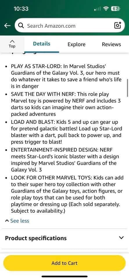 Nerf Star Lord Quad Blaster