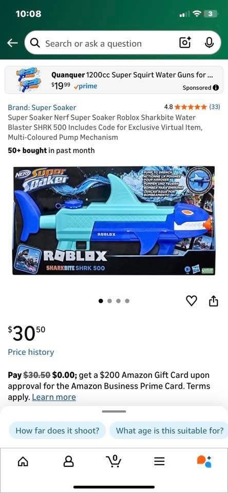 Roblox Nerf Super Soaker