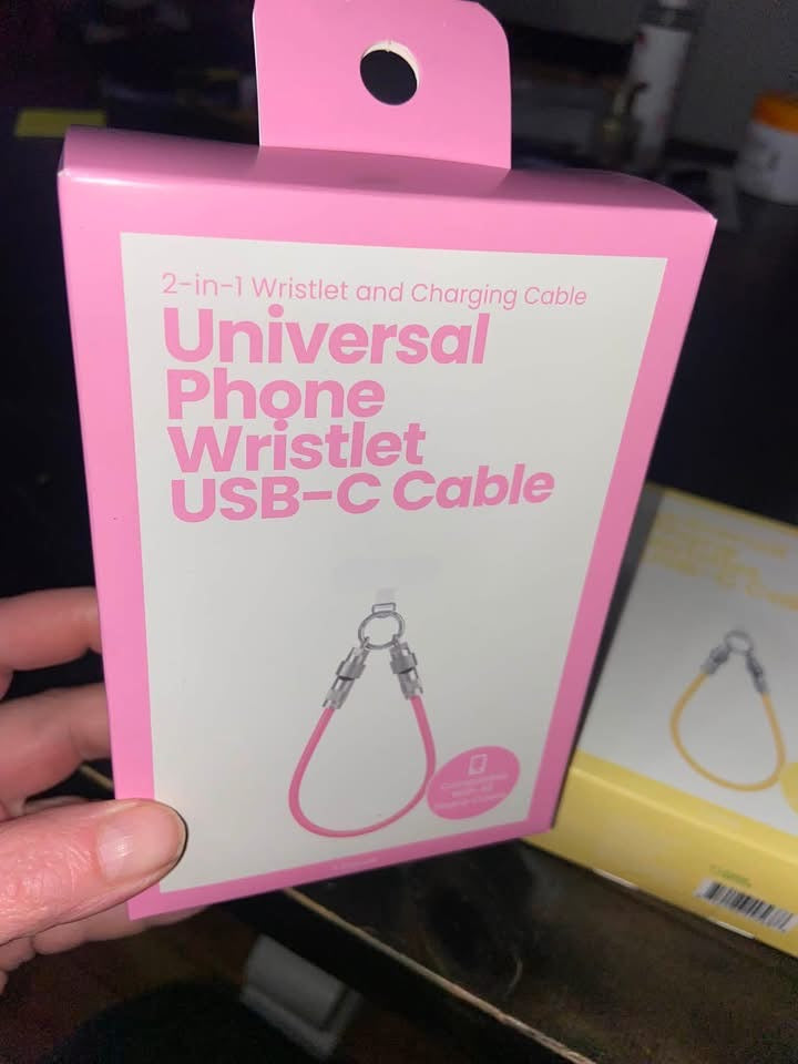 2-in-1 Universal Phone Wristlet USB-C Cable
