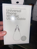 2-in-1 Universal Phone Wristlet USB-C Cable