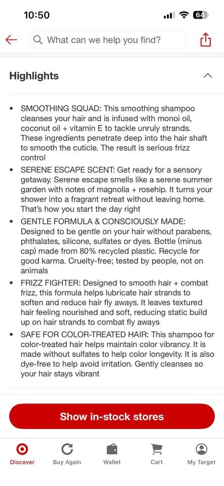 Method Smoothing Shampoo