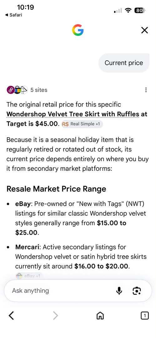 Wondershop Velvet Tree Skirt with Ruffles