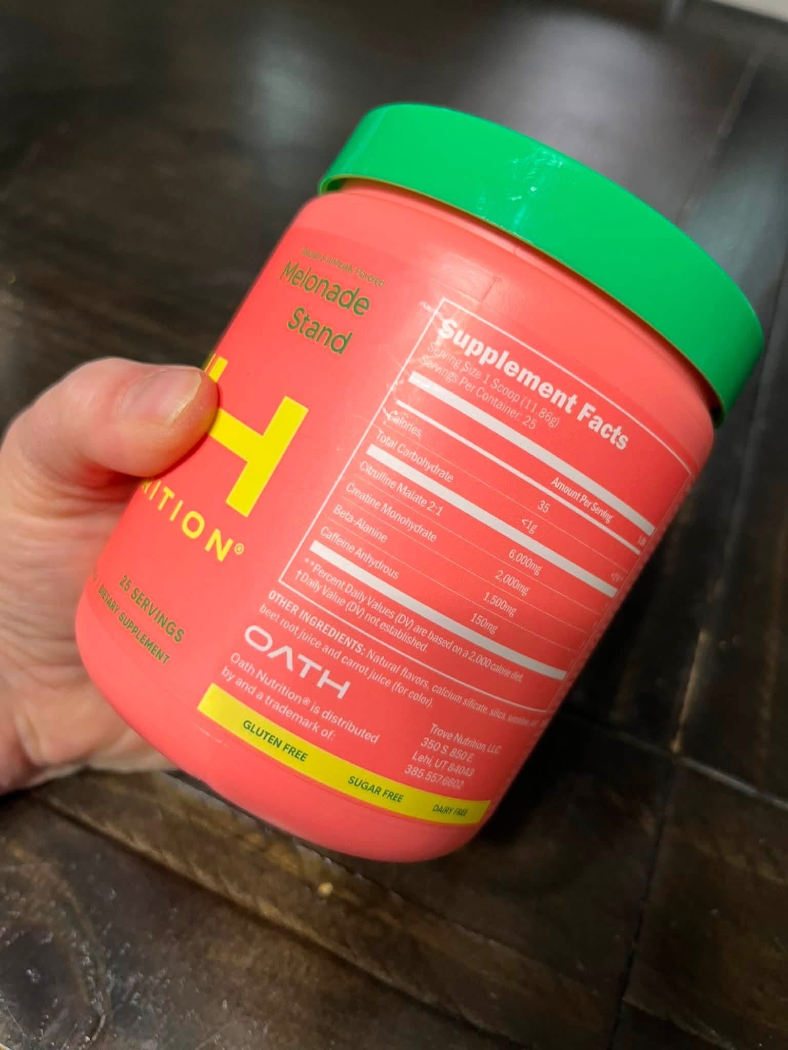 Oath Nutrition Sport Sugar Free Pre-Workout Powder