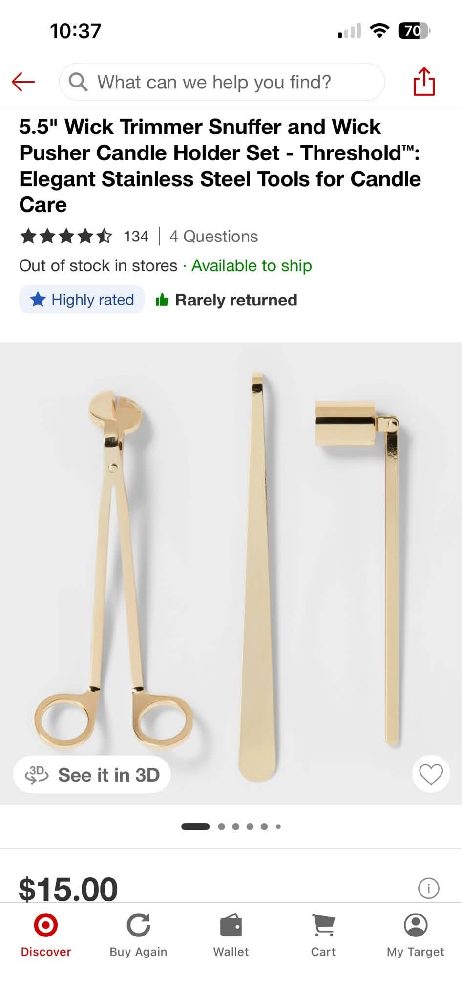 3 piece Candle Accessory Set