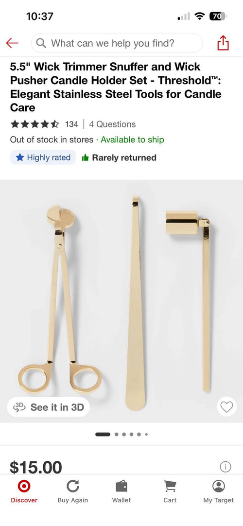 3 piece Candle Accessory Set