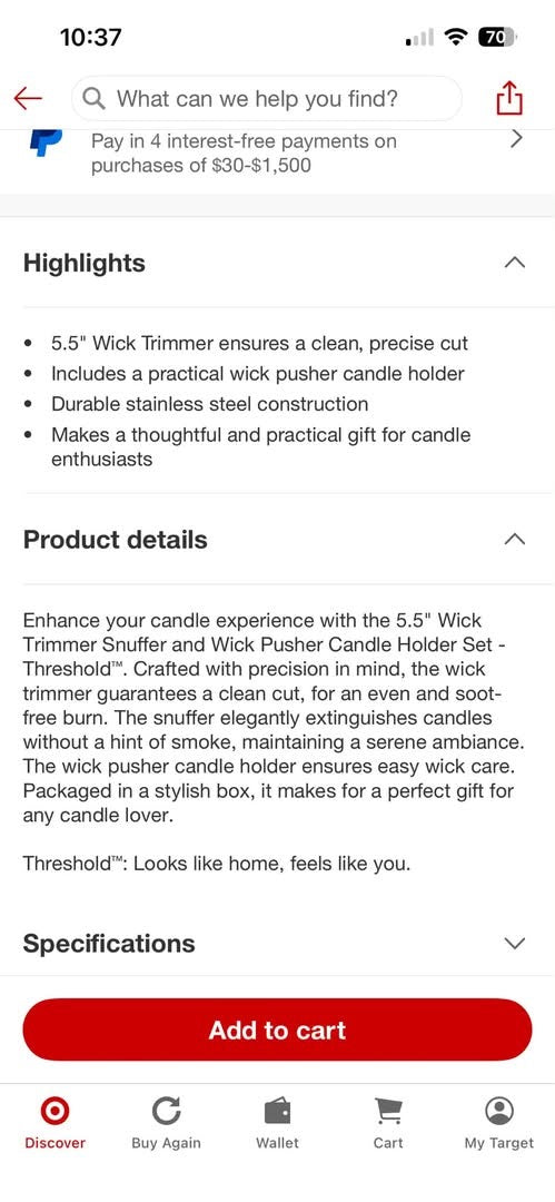 3 piece Candle Accessory Set