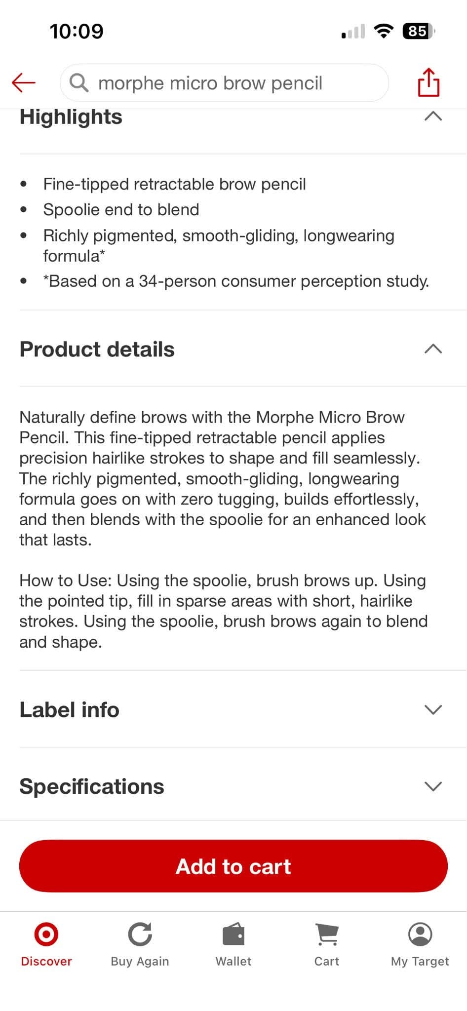 Morphe Micro Brow Pencil - Almond
