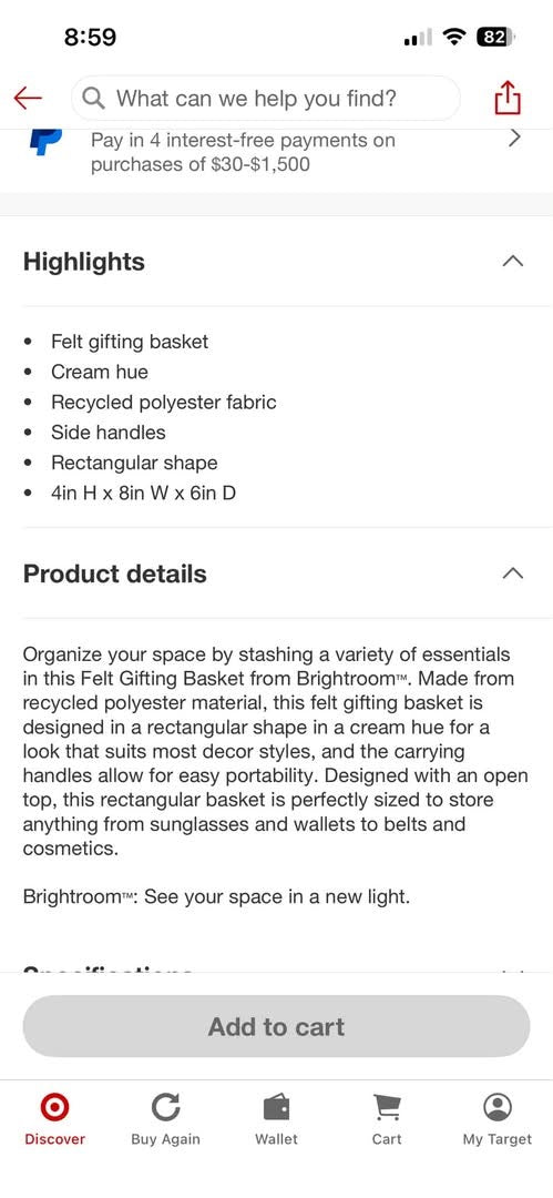Felt Gifting Baskets - New