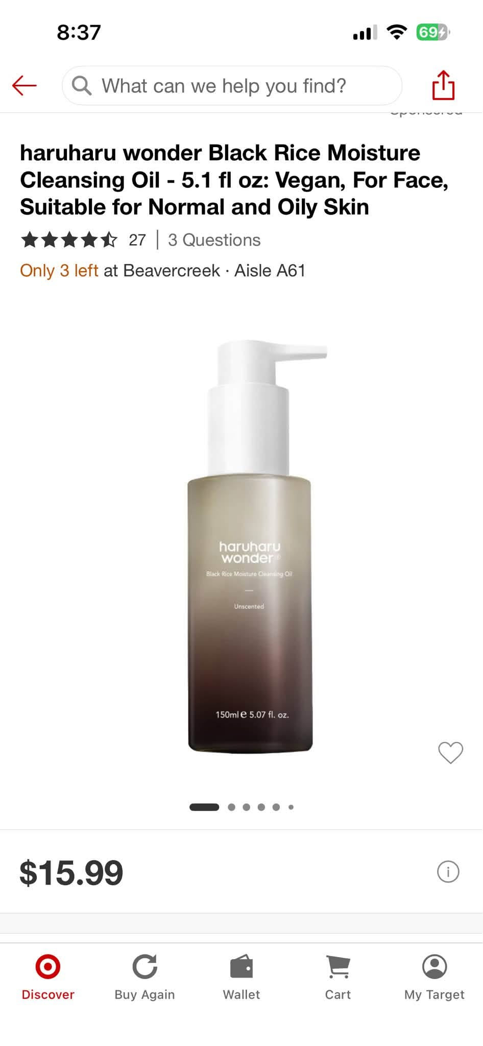 Black Rice Moisture Cleansing Oil