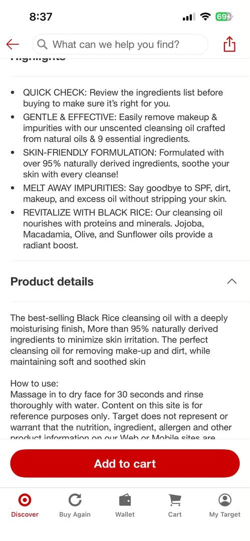 Black Rice Moisture Cleansing Oil