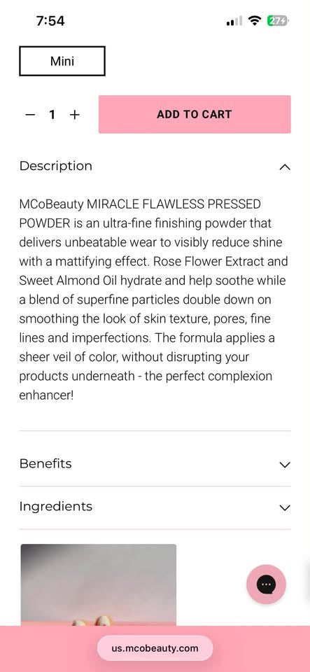 MIRACLE FLAWLESS PRESSED POWDER - MINI