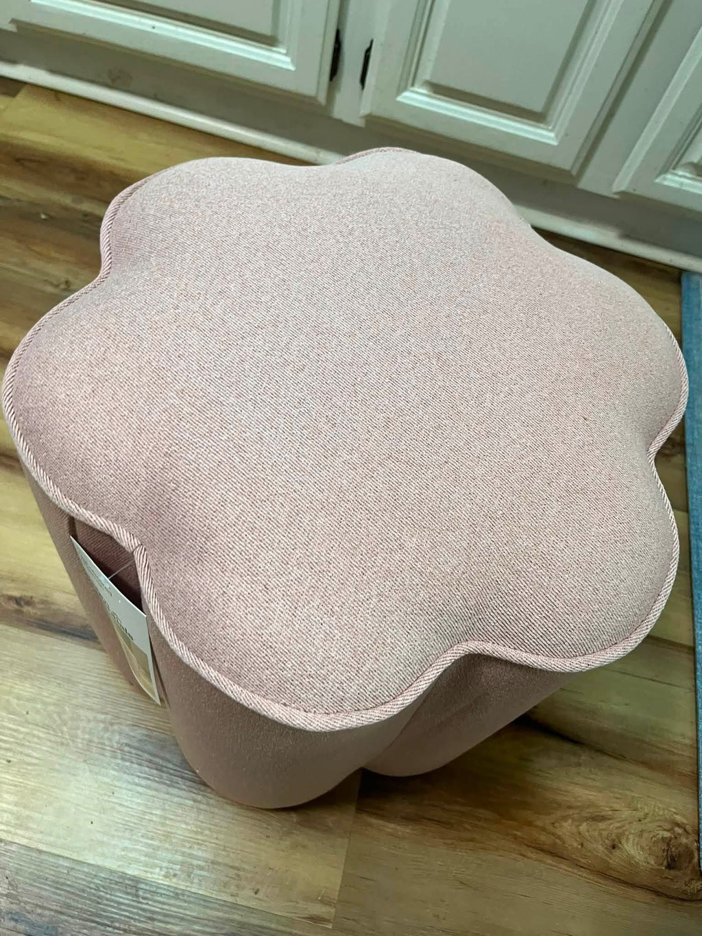 Scalloped Upholstered Ottoman