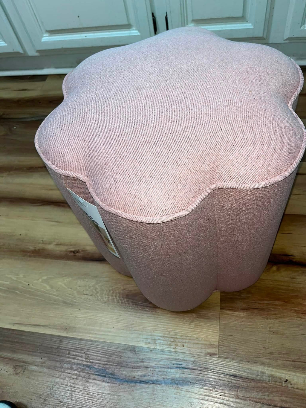 Scalloped Upholstered Ottoman