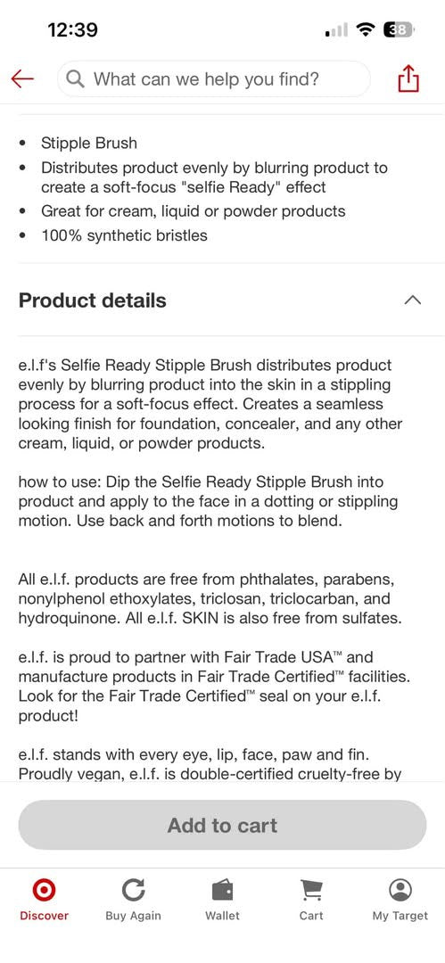 Elf Selfie Ready Stipple Brush
