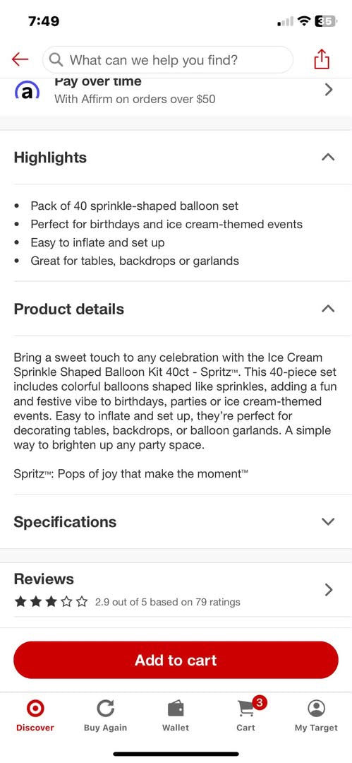 40ct Latex Free Party Balloons