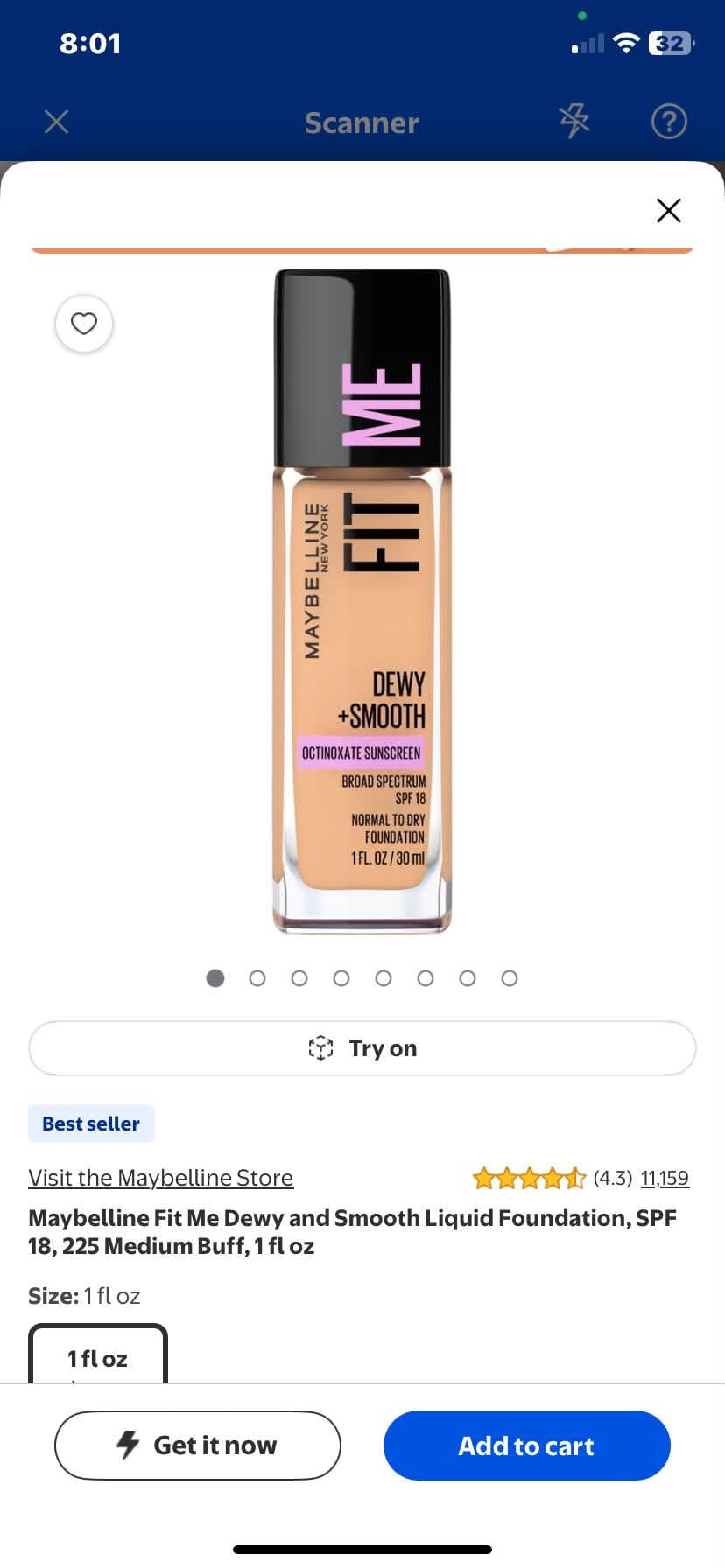 Maybelline Fit Me Dewy & Smooth Liquid Foundation