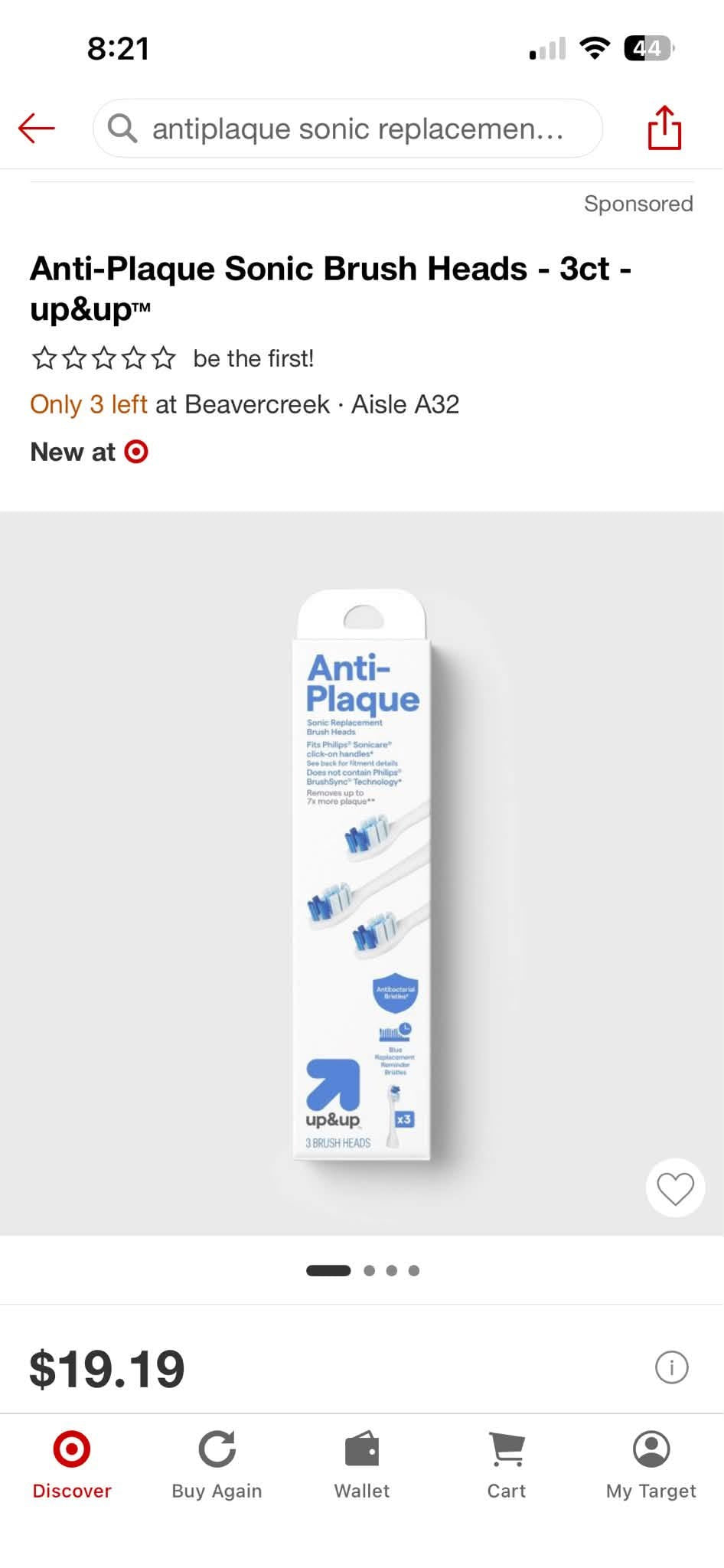3pk Anti-Plaque Sonic Replacement Heads