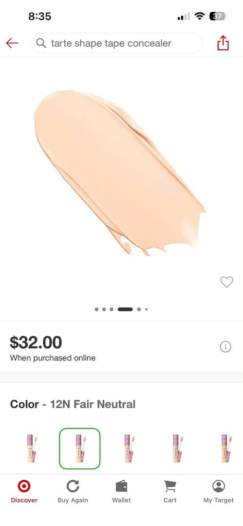 Tarte Shape Tape Concealer - 12N Fair Neutral