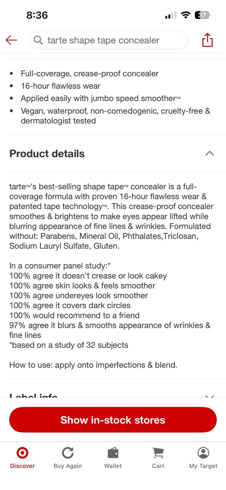 Tarte Shape Tape Concealer - 12N Fair Neutral