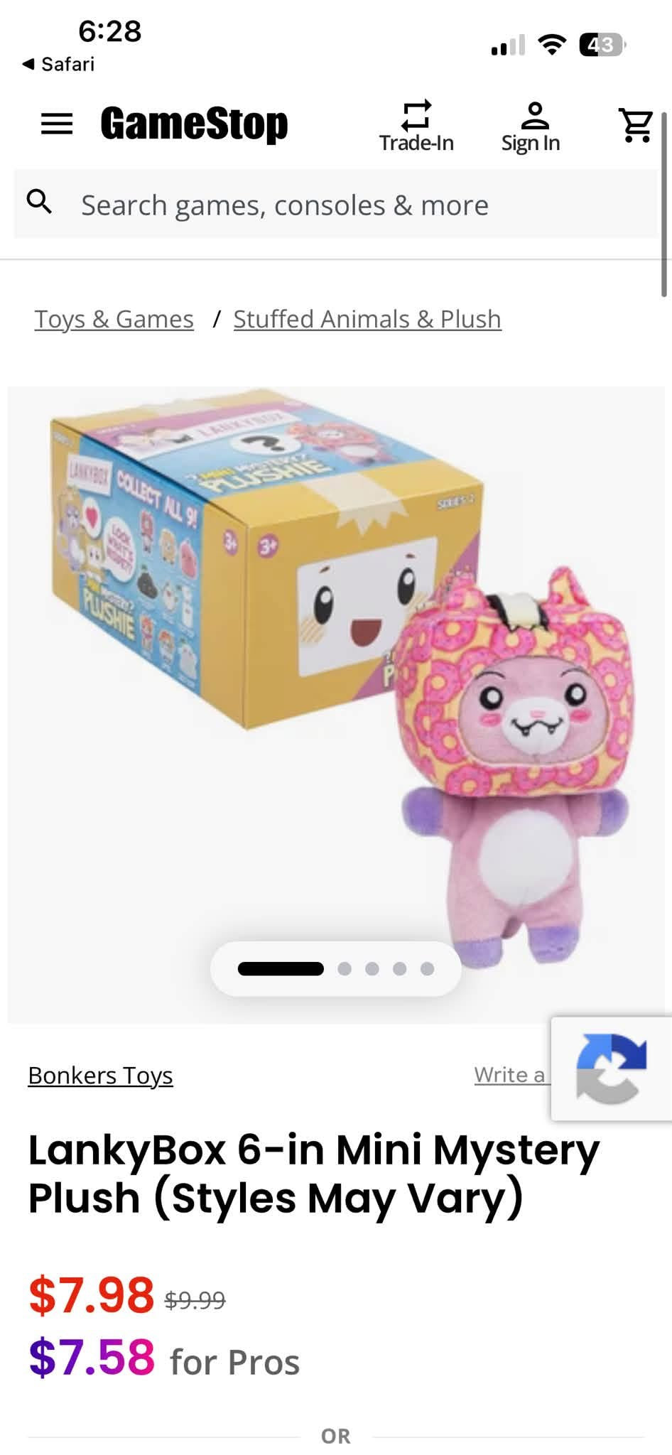 LankyBox 6-in Mini Mystery Plush