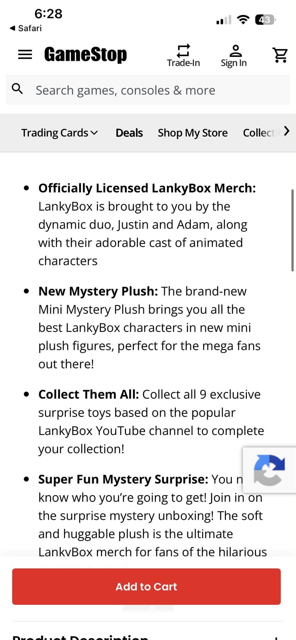 LankyBox 6-in Mini Mystery Plush