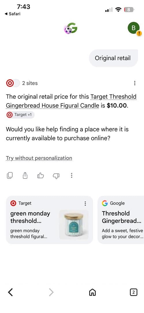 Gingerbread Candle
