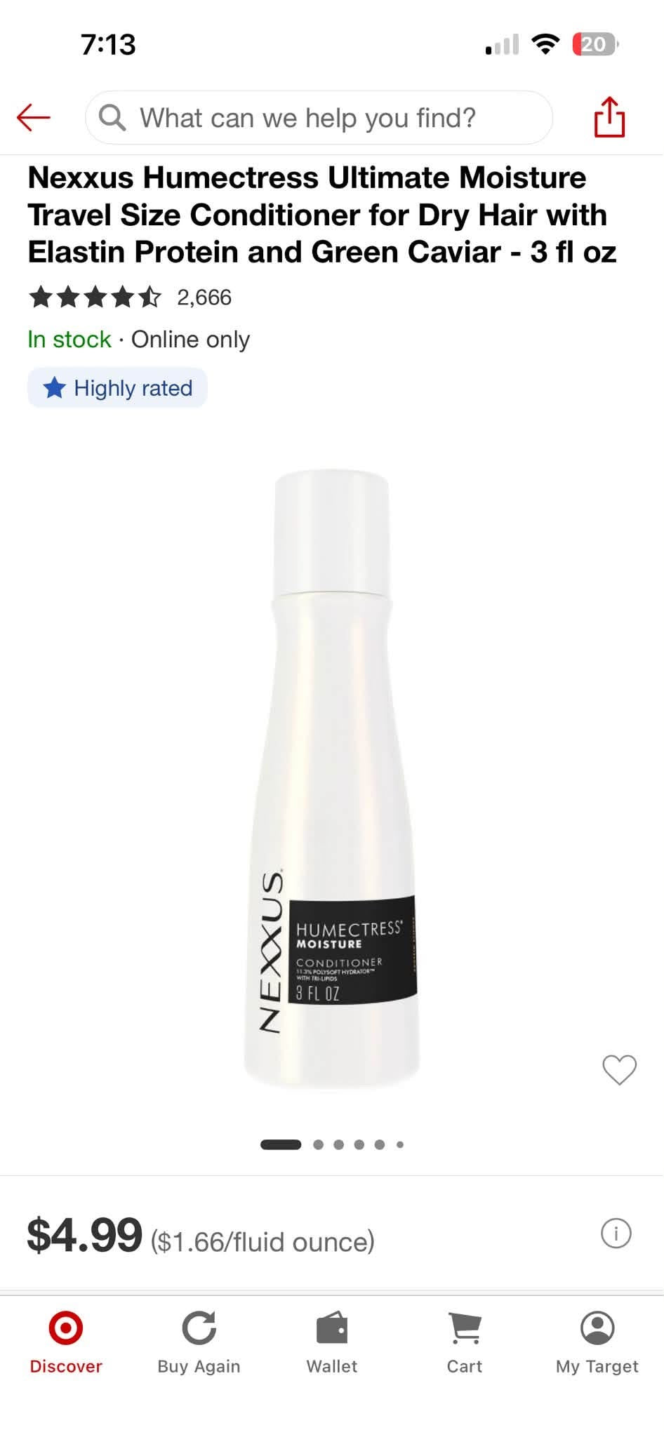 Nexxus Humectress Ultimate Moisture Conditioner - 3 oz