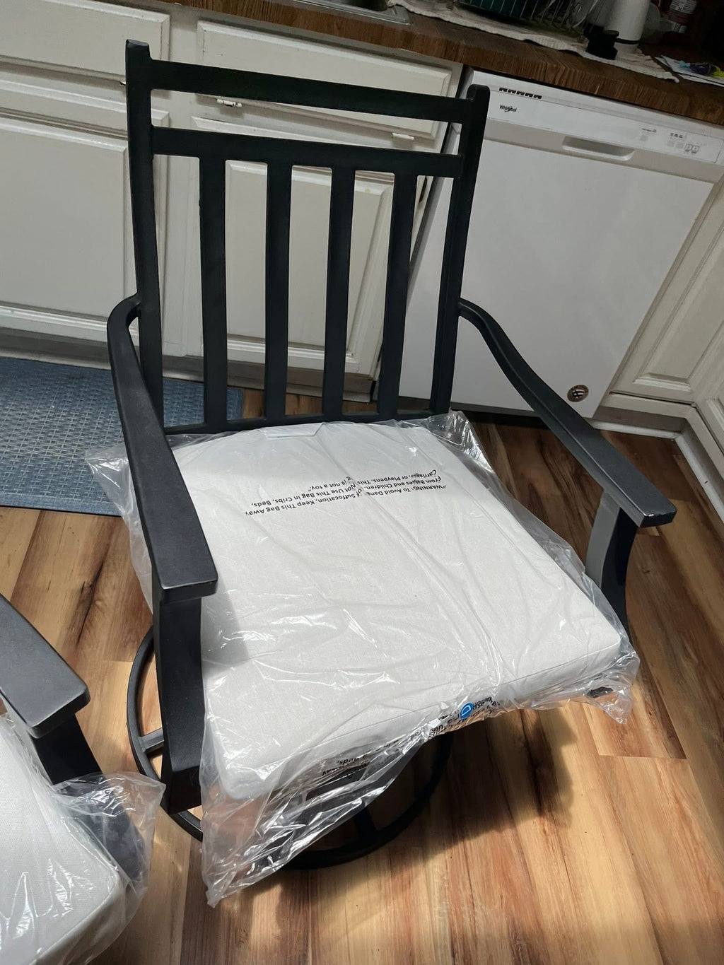 Fairmont 2pk Metal Swivel Rocking Patio Dining Chair Linen